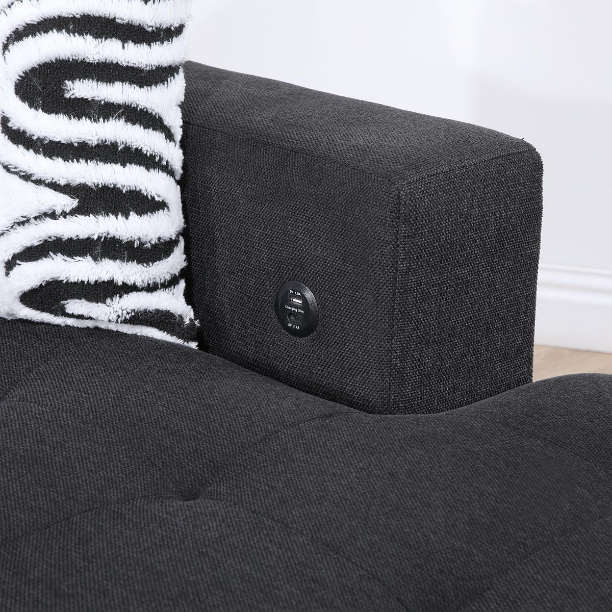 Black Storage Ottoman