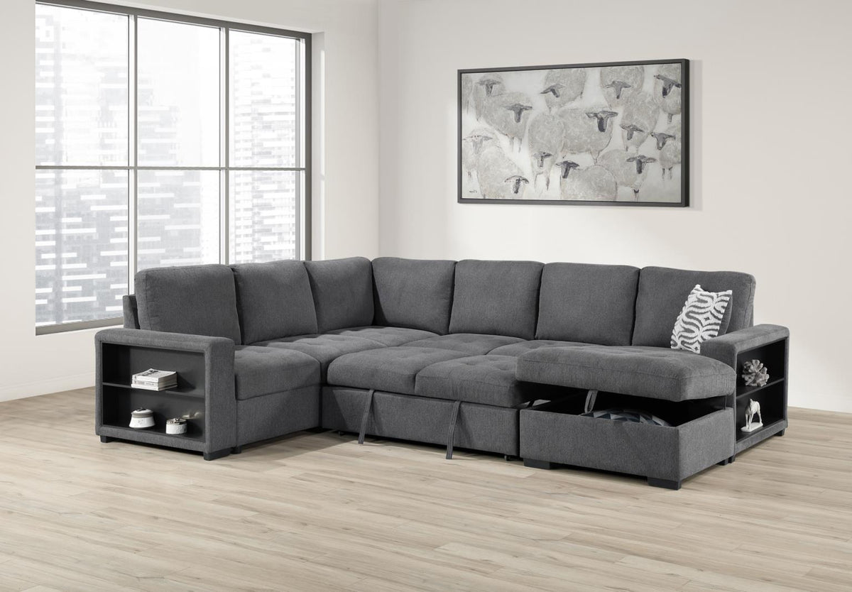 Gray Storage Ottoman