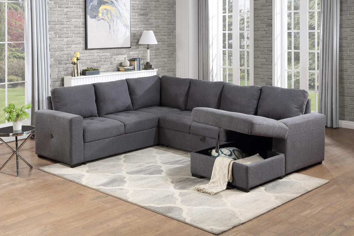 Gray 3-Piece Sectional