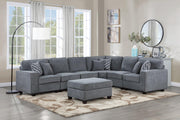 Gray Fabric RAF Chair With 2 Pillows