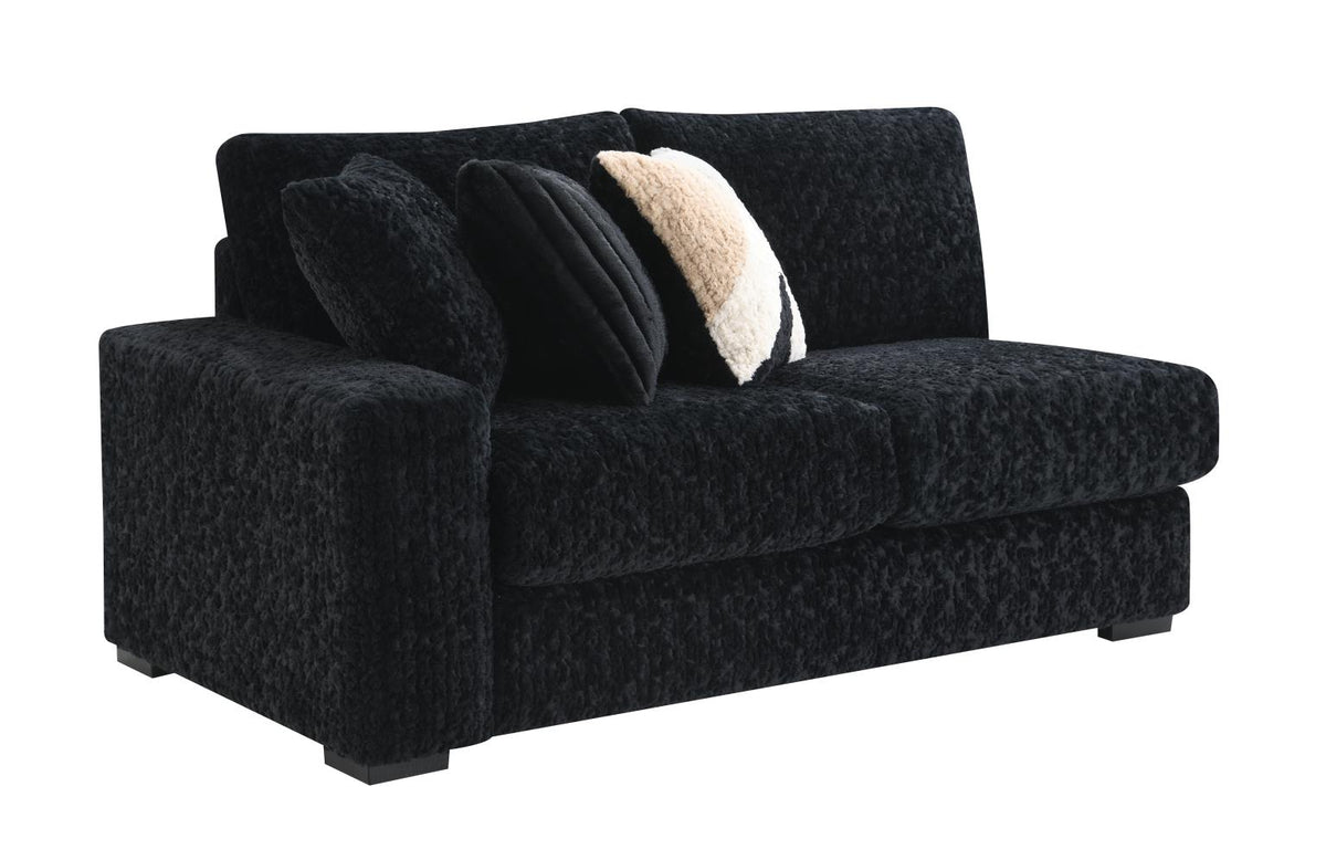 Black Corduroy Loveseat