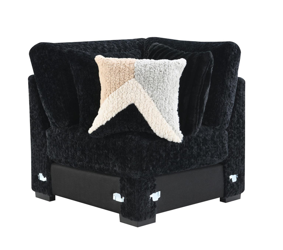 Black Corduroy Wedge