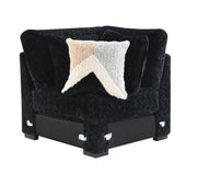 Black Corduroy Wedge