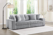Gray Corduroy Power 4 Seater Sofa