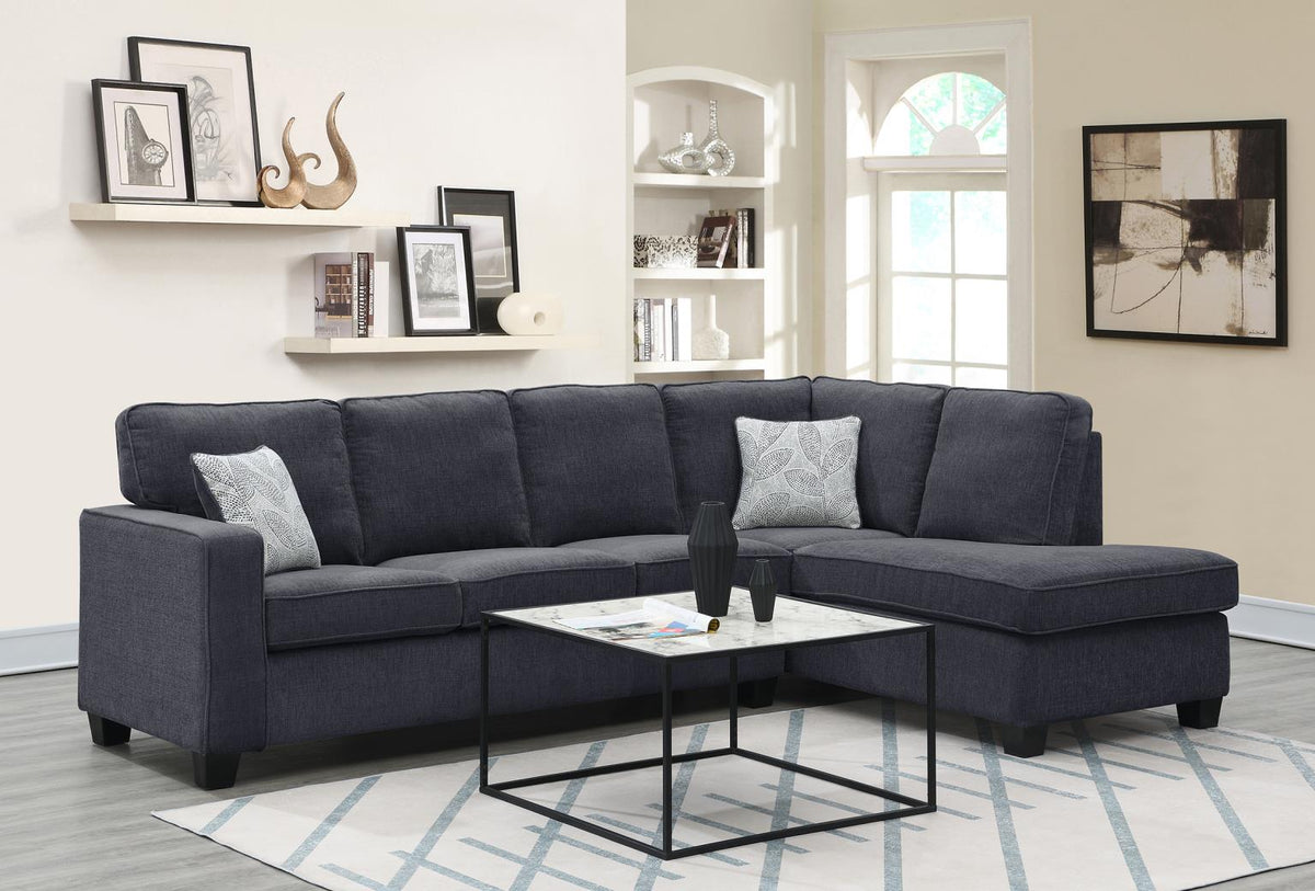 Slate Gray 2-Piece Sectional