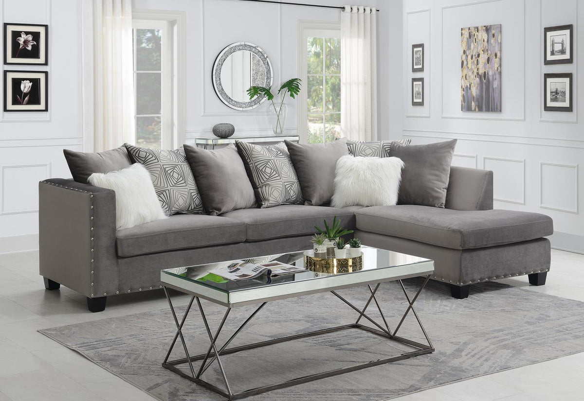 Silver 2-Piece Sectional