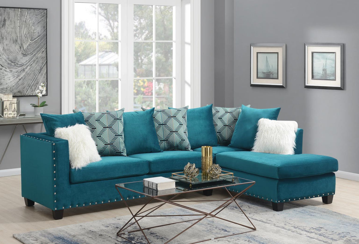 Navy Blue 2-Piece Sectional