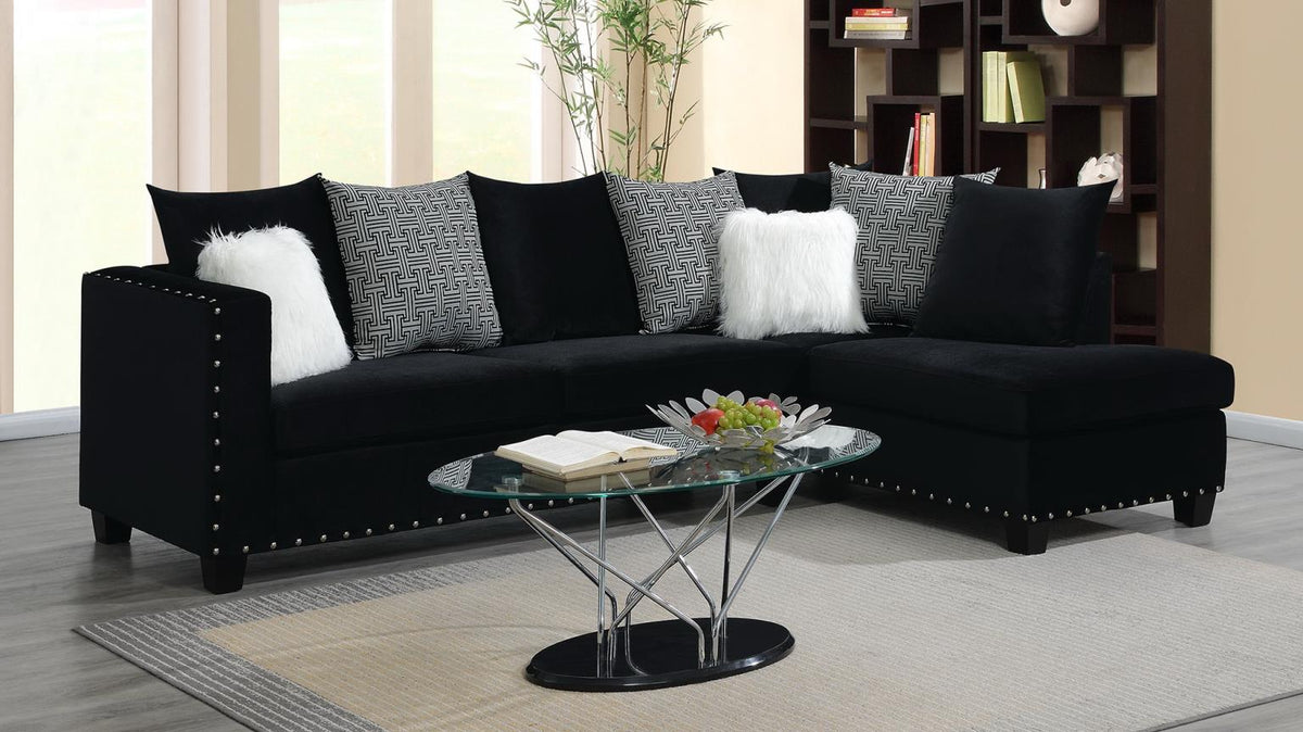 Black 2-Piece Sectional