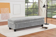 Gray Corduroy Ottoman