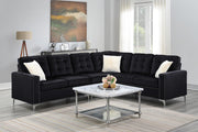 Black Velvet 4-Piece Sectional