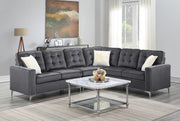 Dark Gray Velvet 4-Piece Sectional