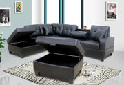 Black 2-Piece Sectional