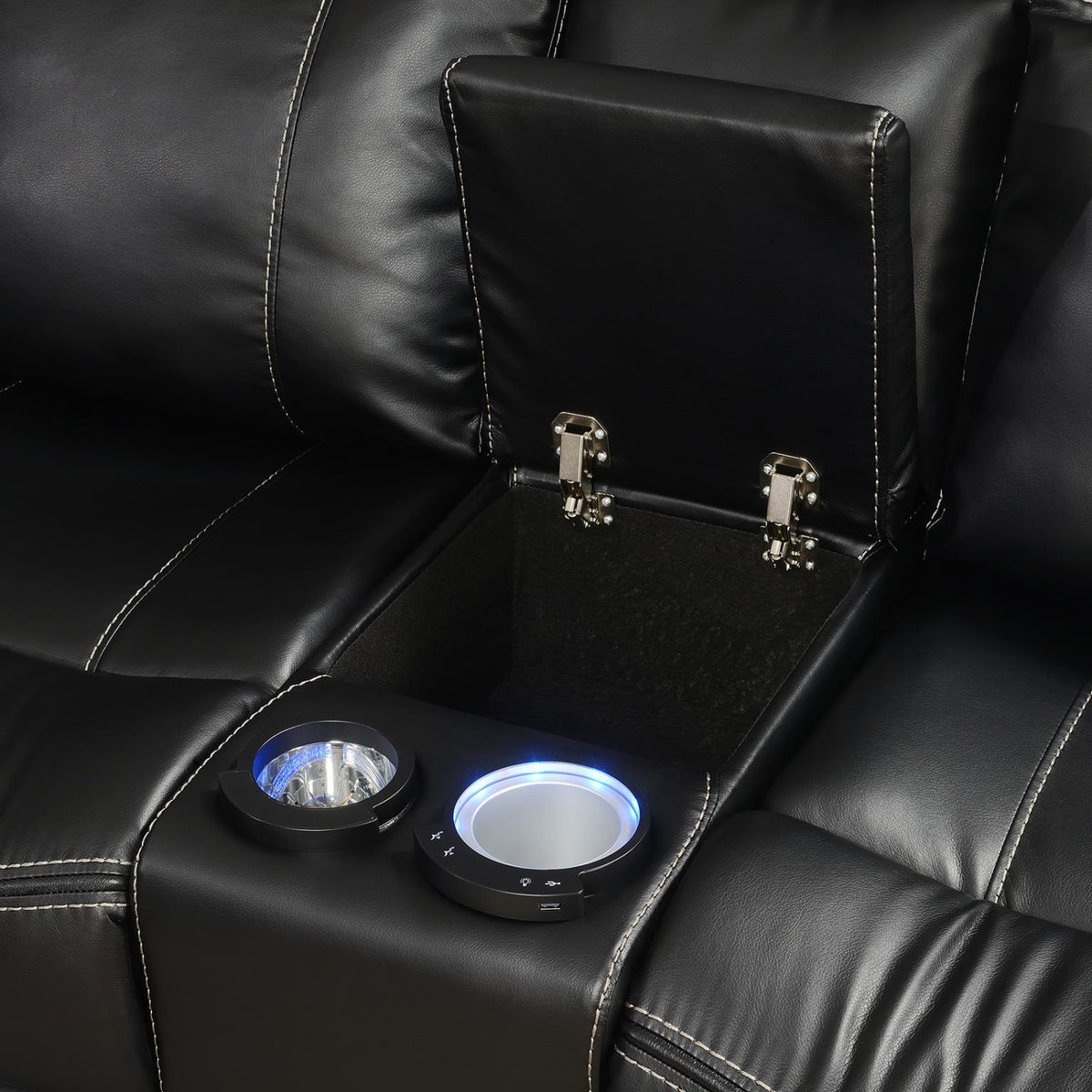Black 3-Piece Power Reclining Sectional (2 Pwr)