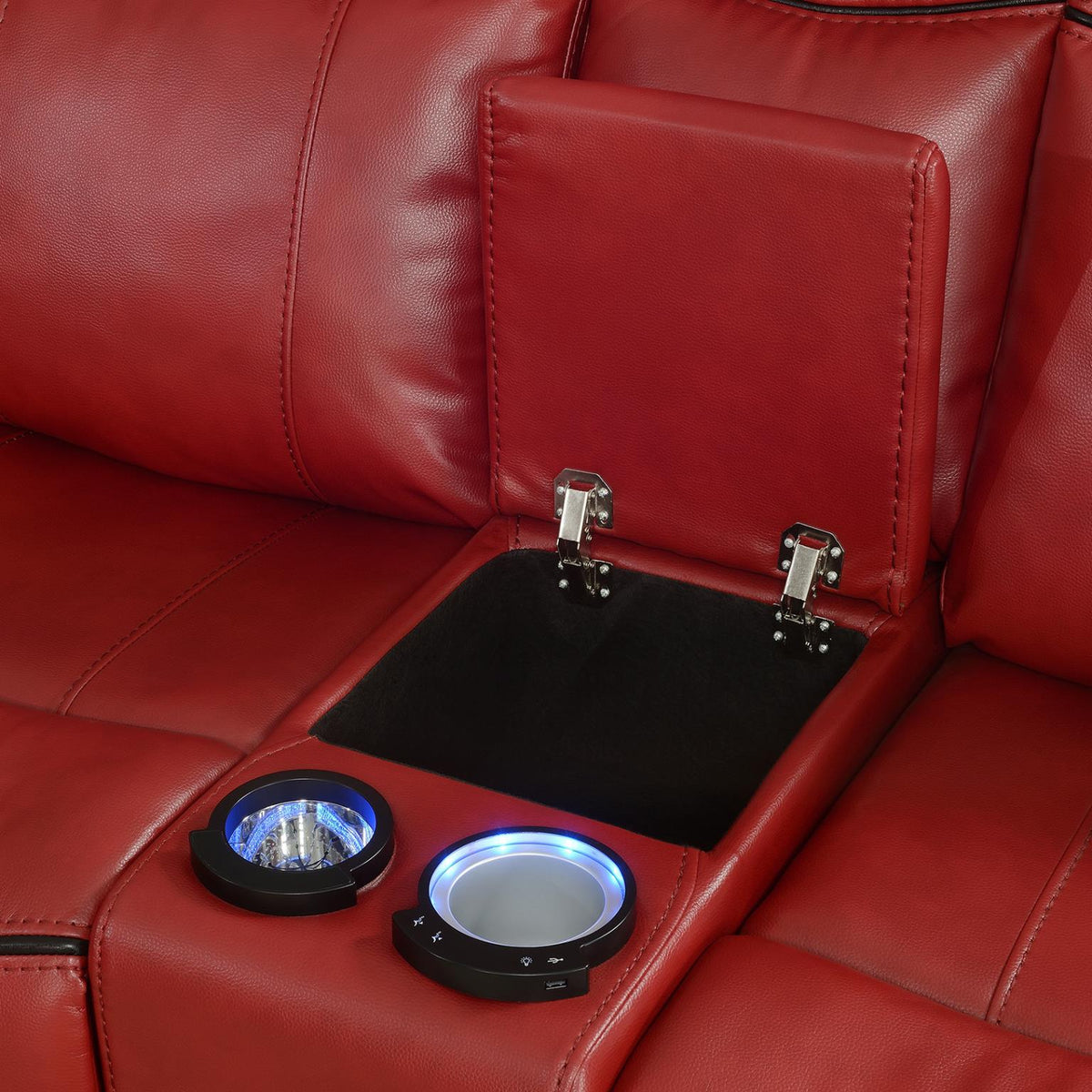 Red 3-Piece Power Reclining Sectional (2 Pwr)