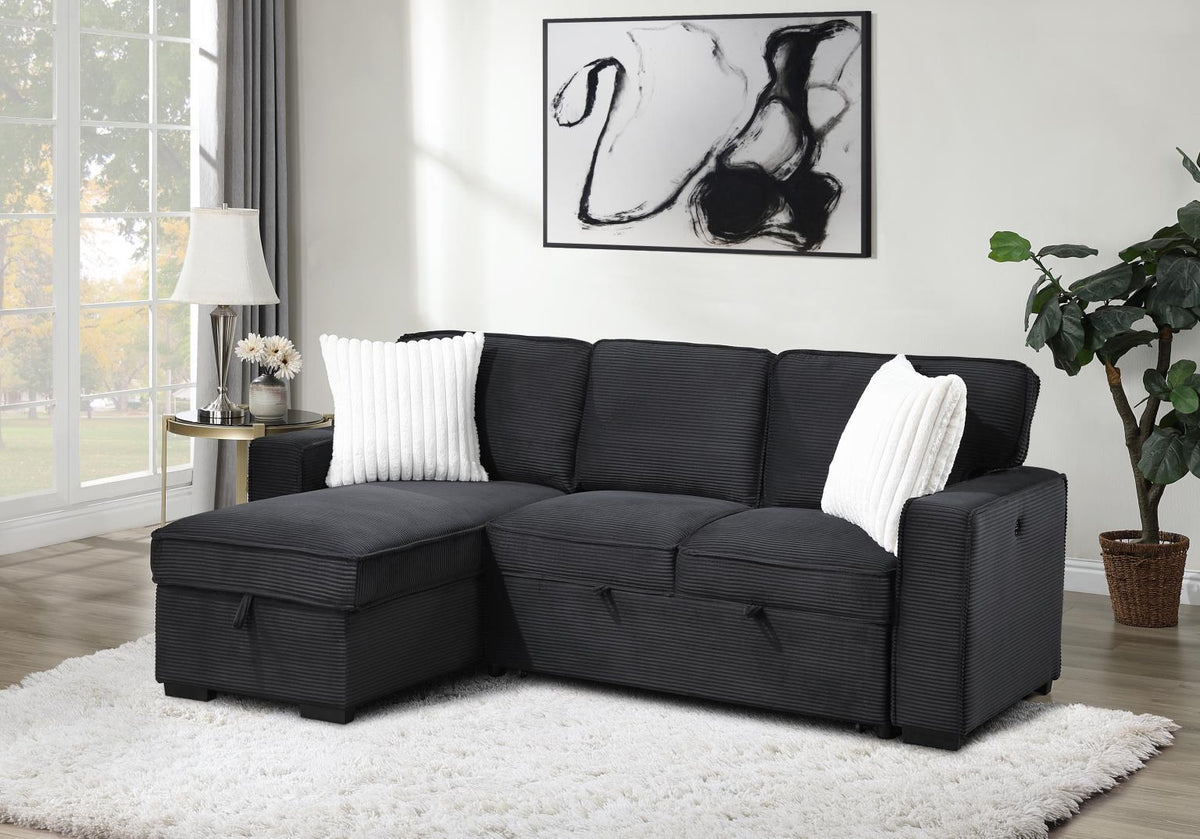 Black Sofa Chaise Sectional