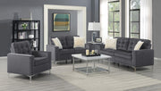 Dark Gray Velvet Chair