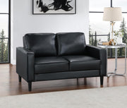 Black PU Loveseat