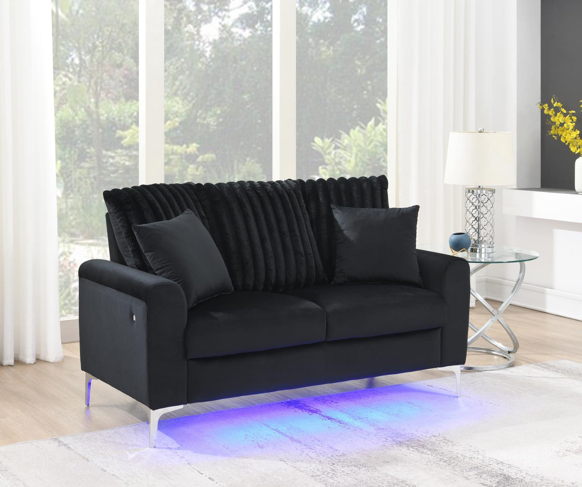 Black LED Sofa