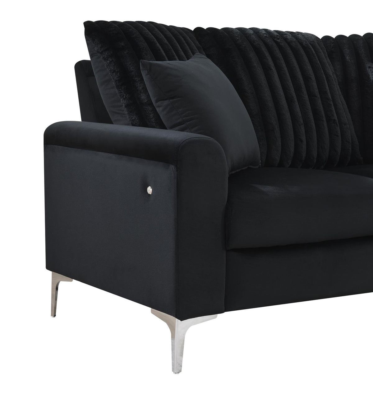 Black LED 2-Piece Sectional