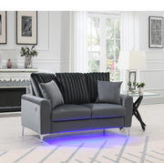 Gray LED Loveseat