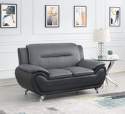 Gray PU Loveseat