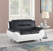 Black PU Loveseat