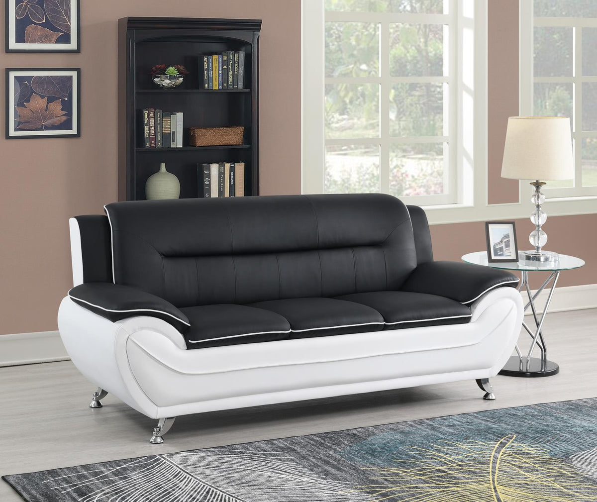 Black PU Sofa
