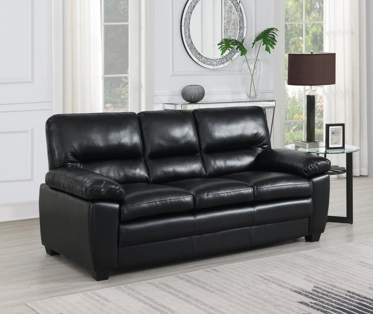 Black PU Sofa