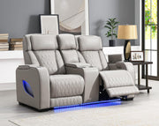Gray Power Reclining with Pwr Headrest, Massage, Heat, Ambient Light, Storage Arms/USB And Wireless
