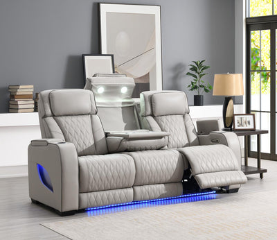 Gray Power Reclining Sofa