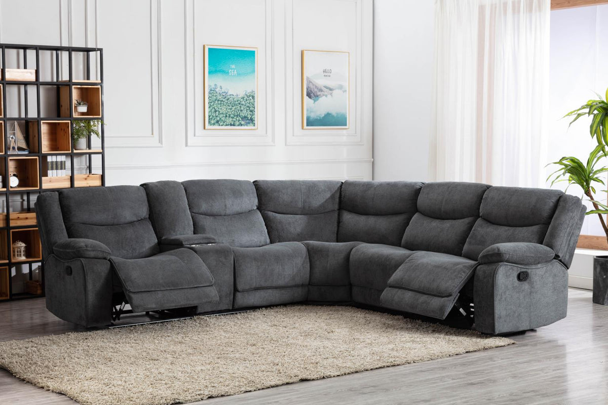 Gray 3-Piece Motion Sectional
