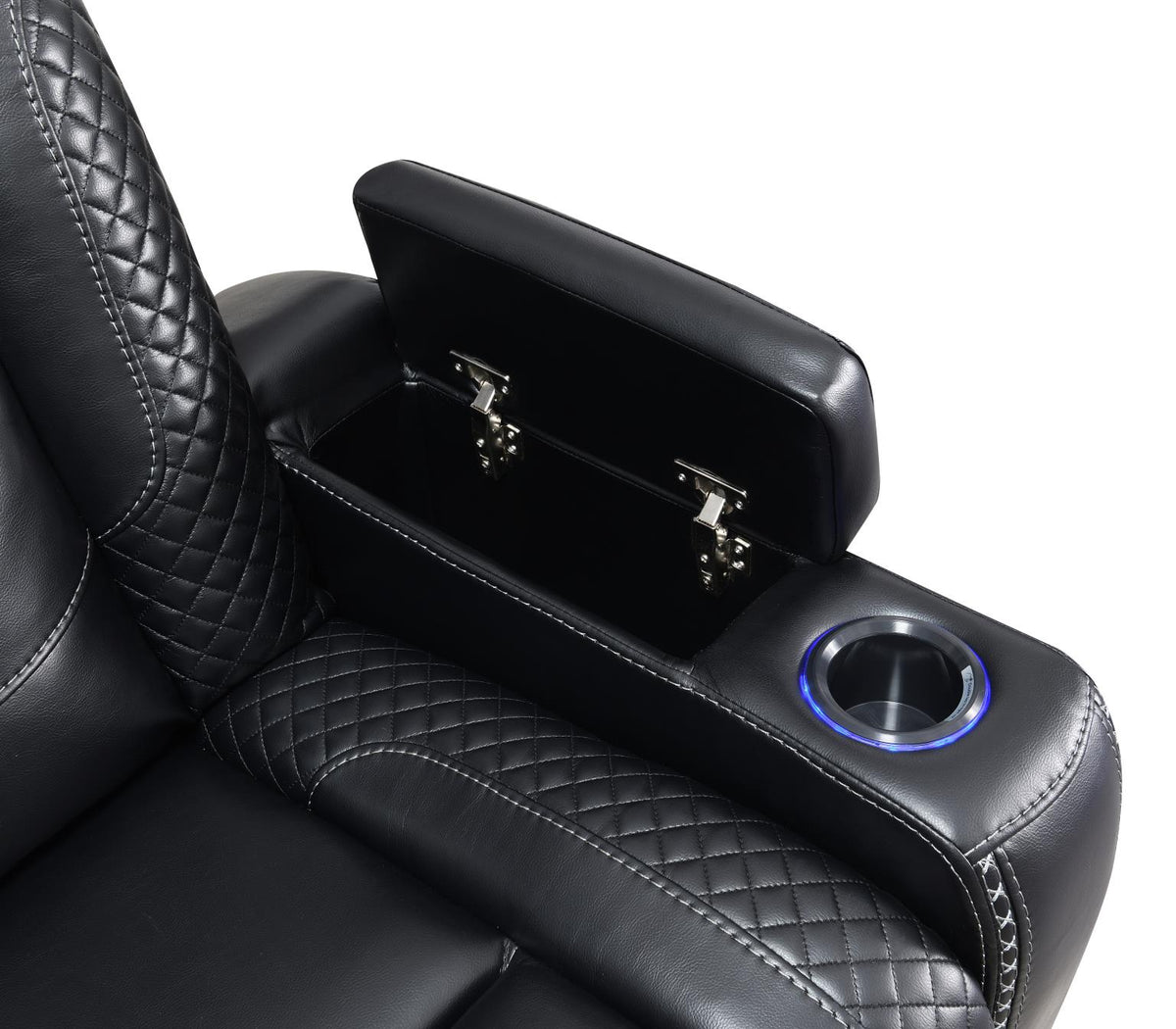 Black Power Reclining 2-Piece Living Room Set