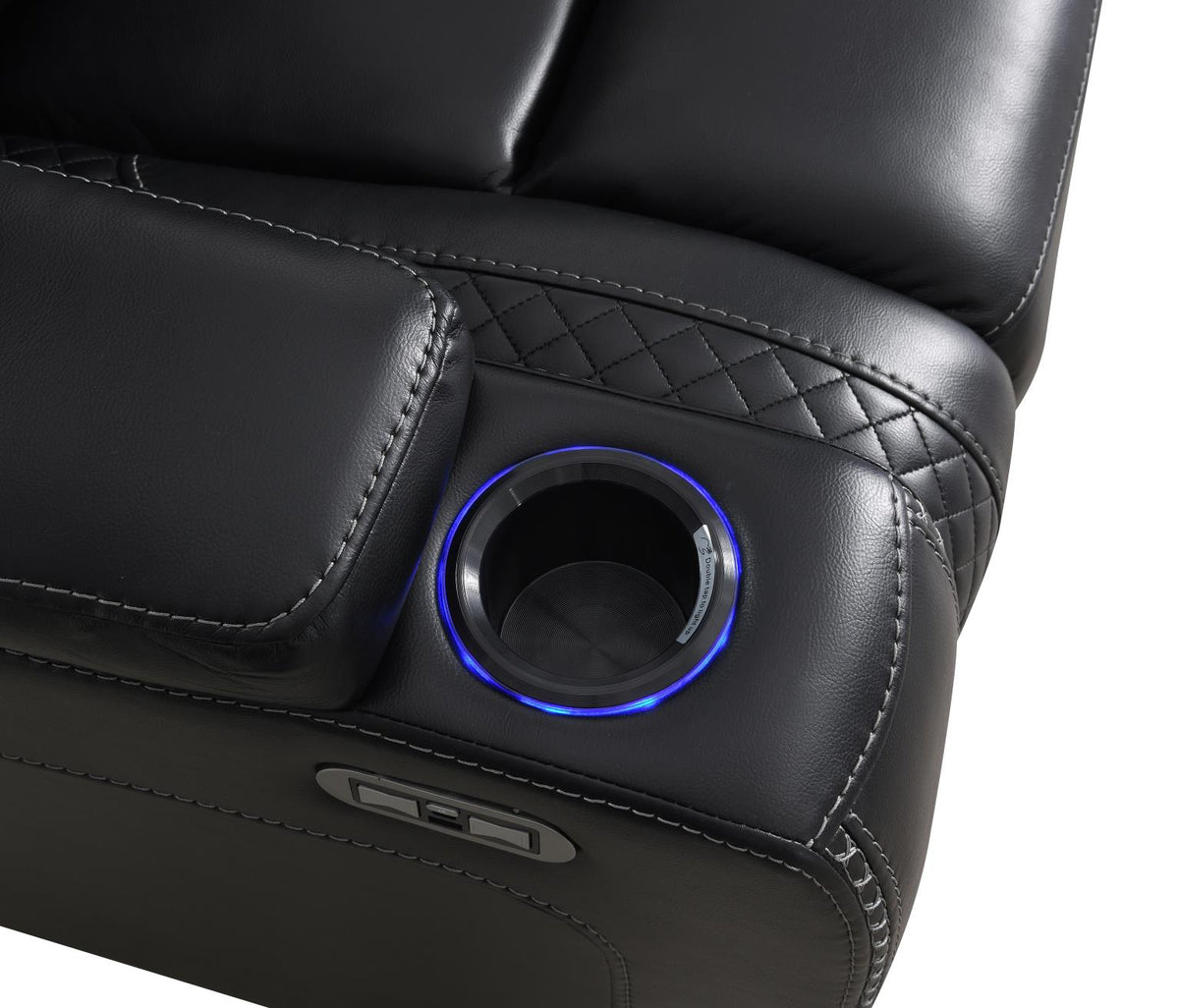 Black Power Reclining 2-Piece Living Room Set