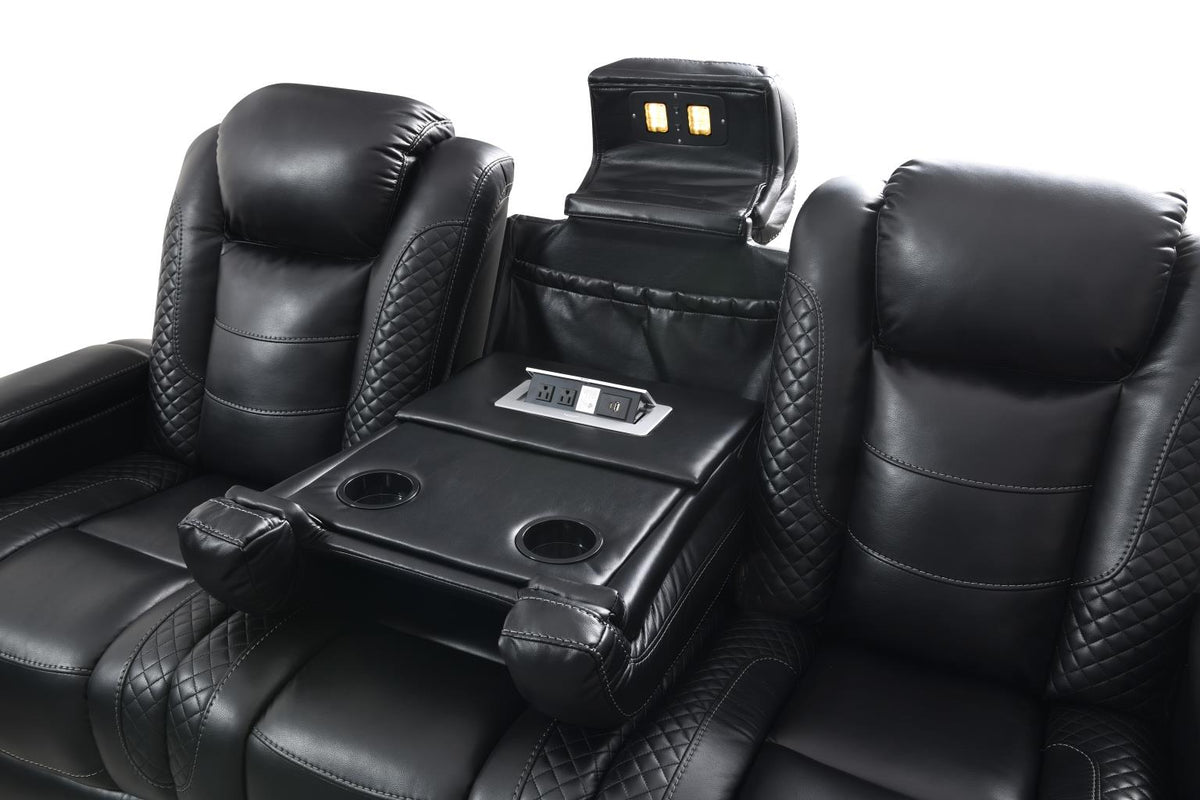 Black Power Reclining 2-Piece Living Room Set