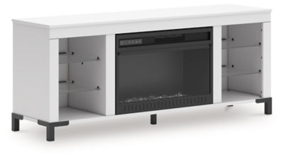 Brollevi 60" TV Stand with Electric Fireplace