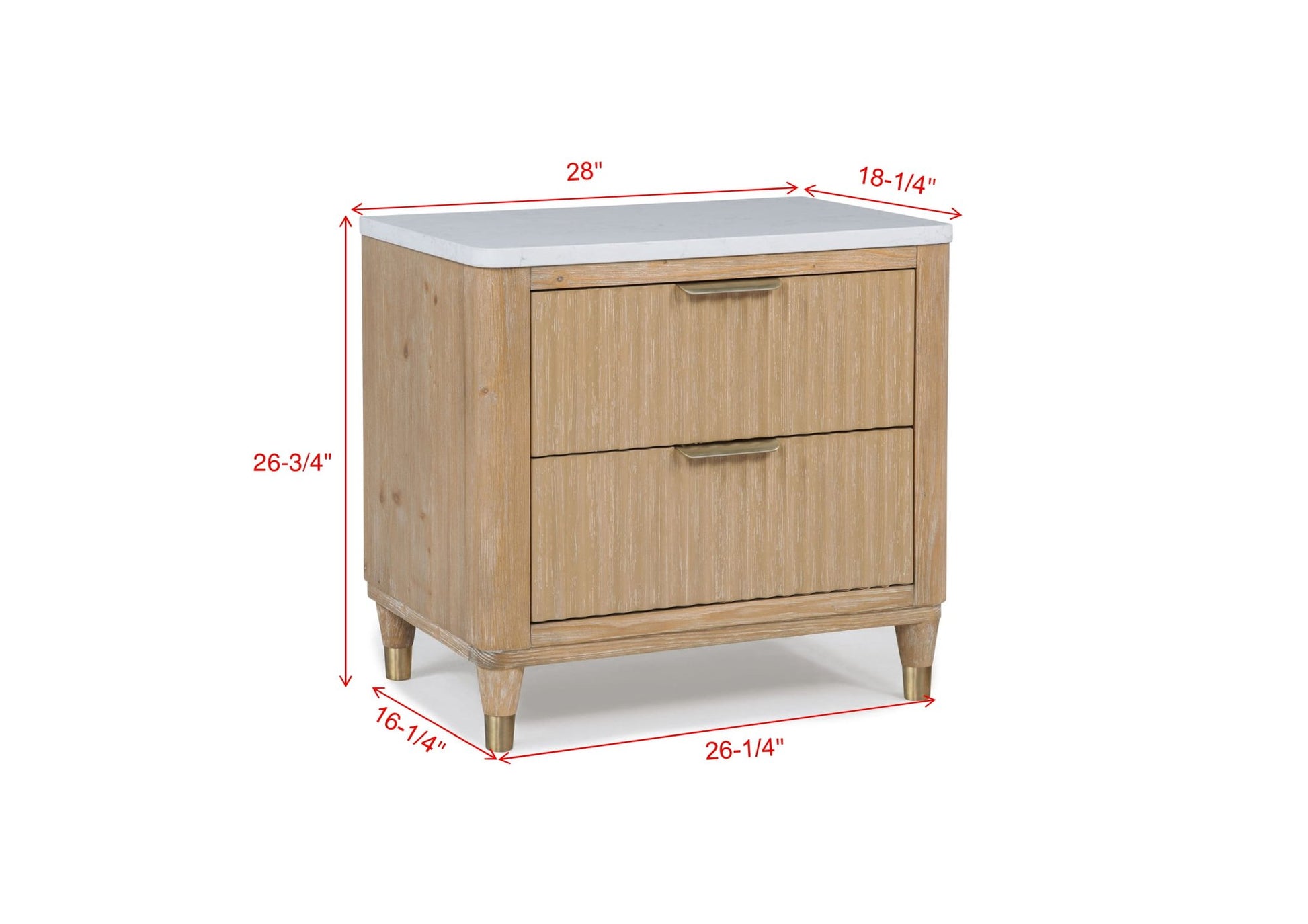 KARA NIGHT STAND-CERUSED NATURAL