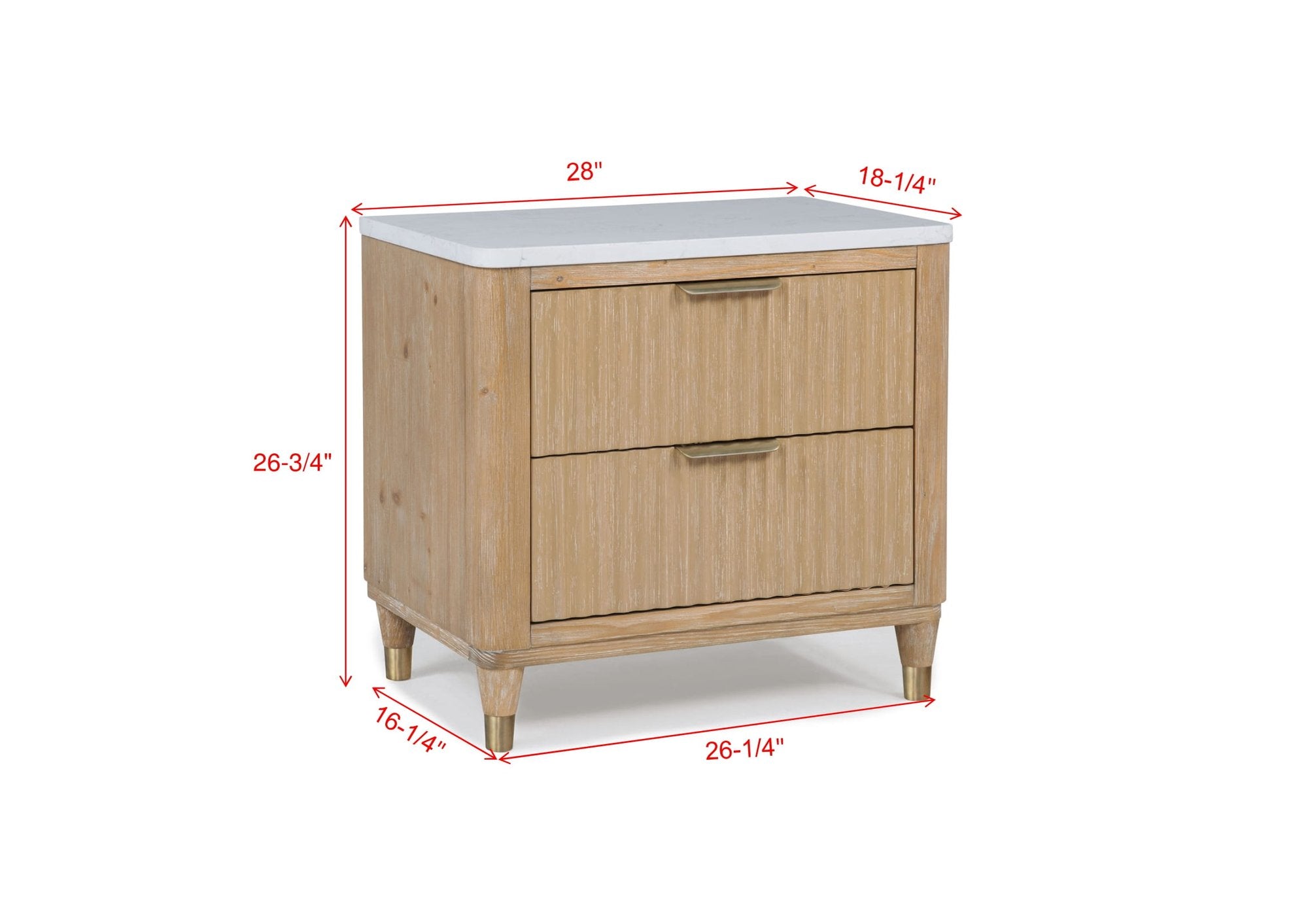 KARA NIGHT STAND-CERUSED NATURAL