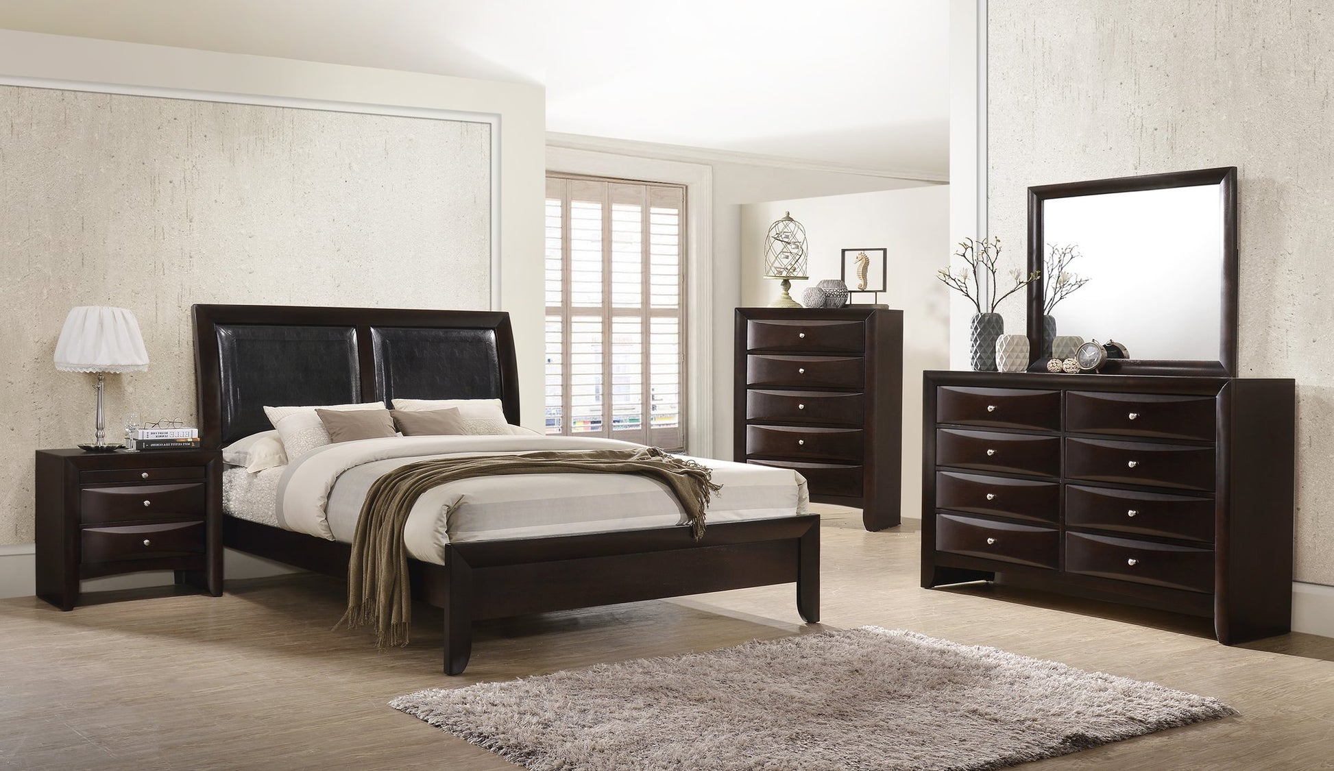 EMILY DRESSER 8 DRAWERS DARK CHERRY