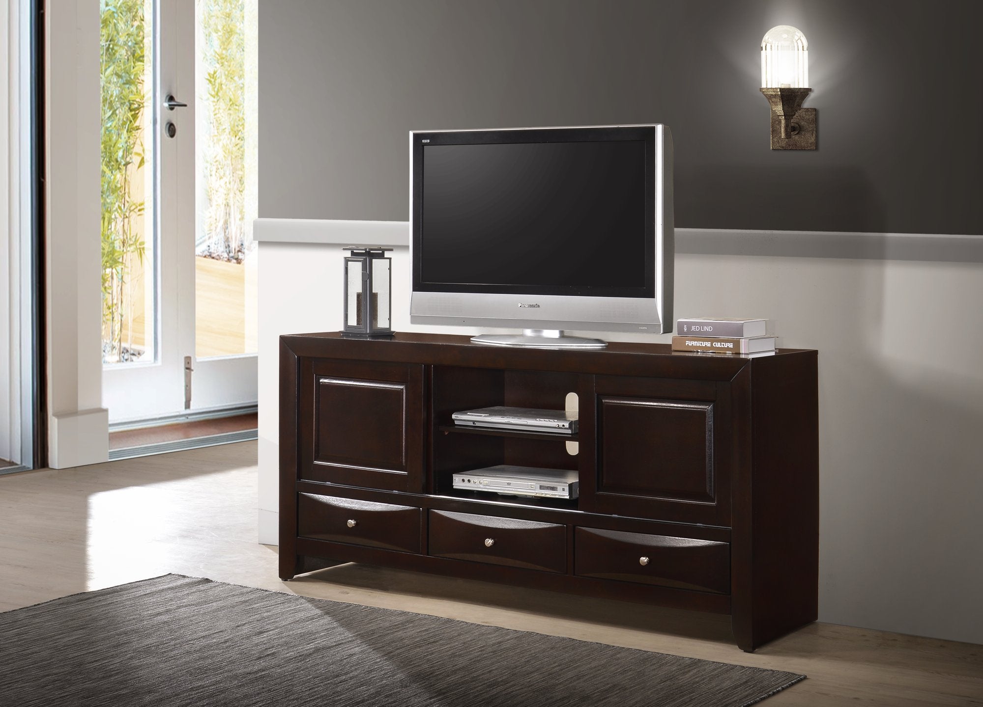 EMILY TV STAND DARK CHERRY