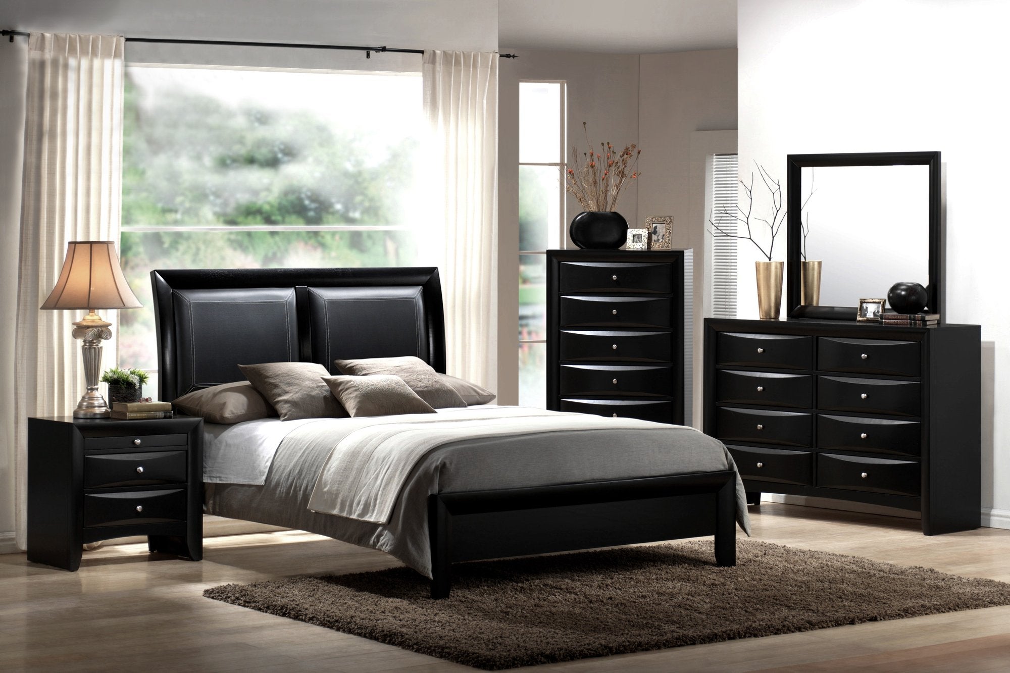 BLACK EMILY DRESSER 8 DRAWERS