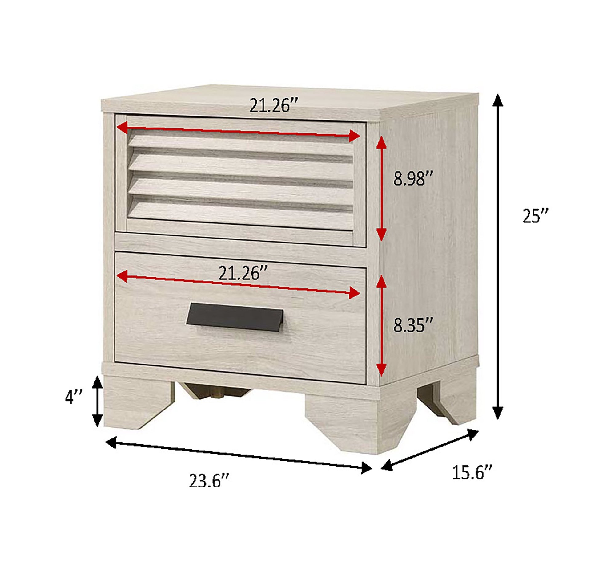 SARTER NIGHT STAND - WHITE