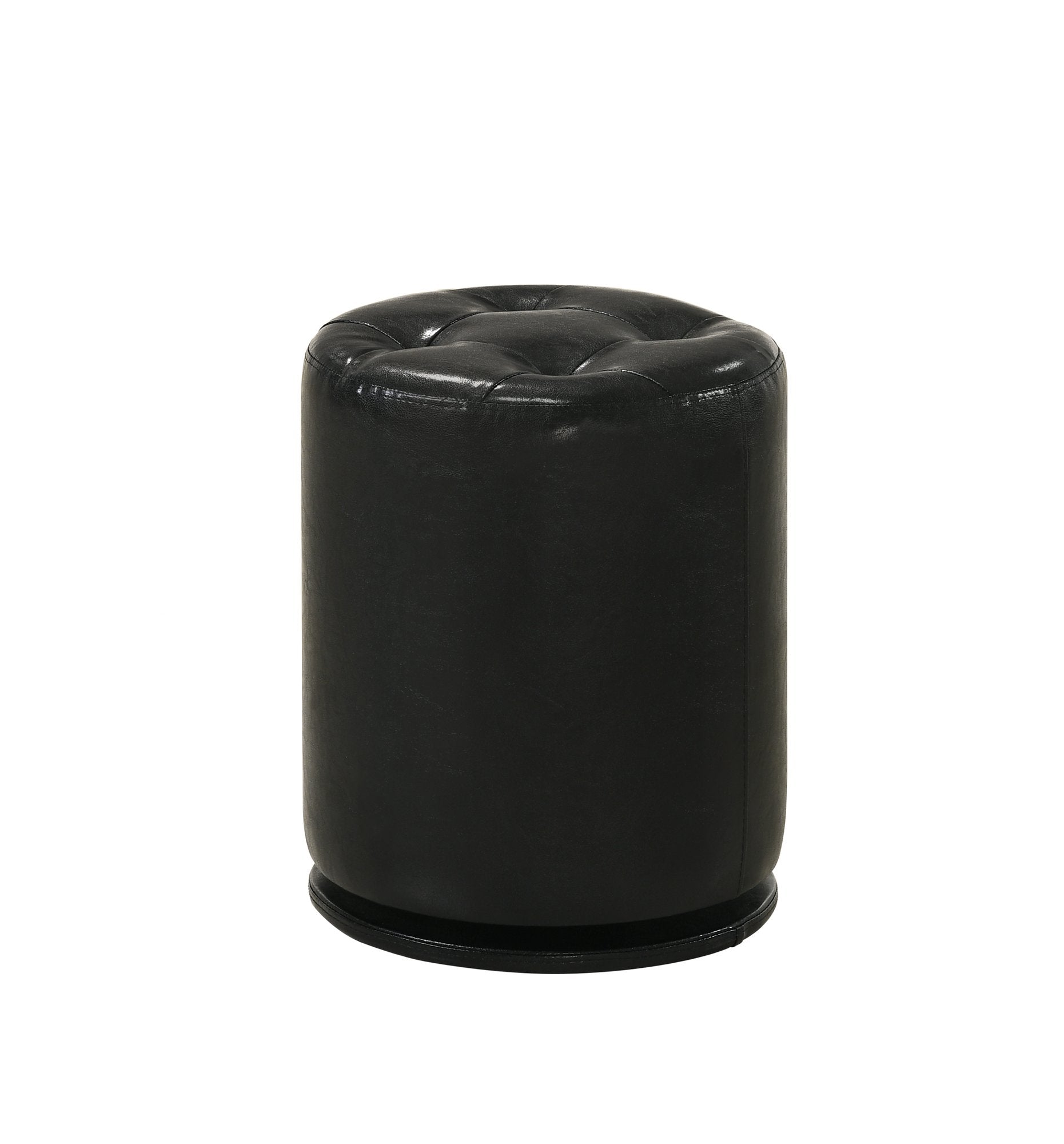 MORGAN ROUND SWIVEL STOOL BLACK