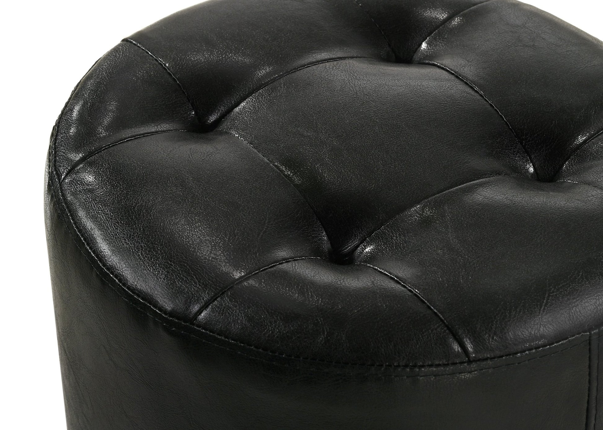 MORGAN ROUND SWIVEL STOOL BLACK
