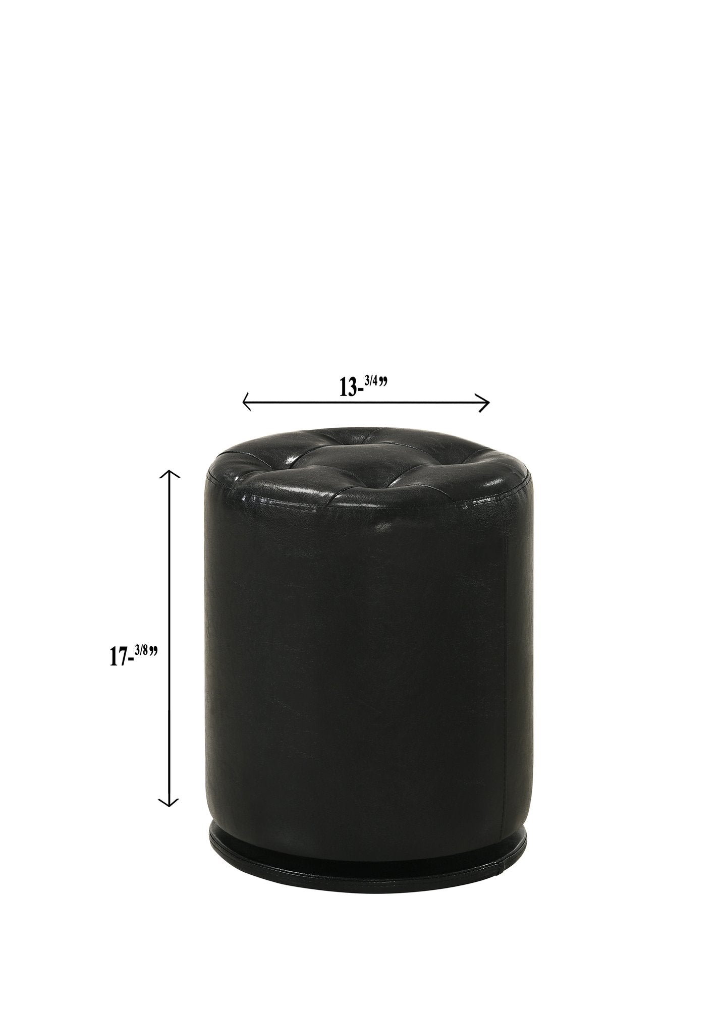 MORGAN ROUND SWIVEL STOOL BLACK
