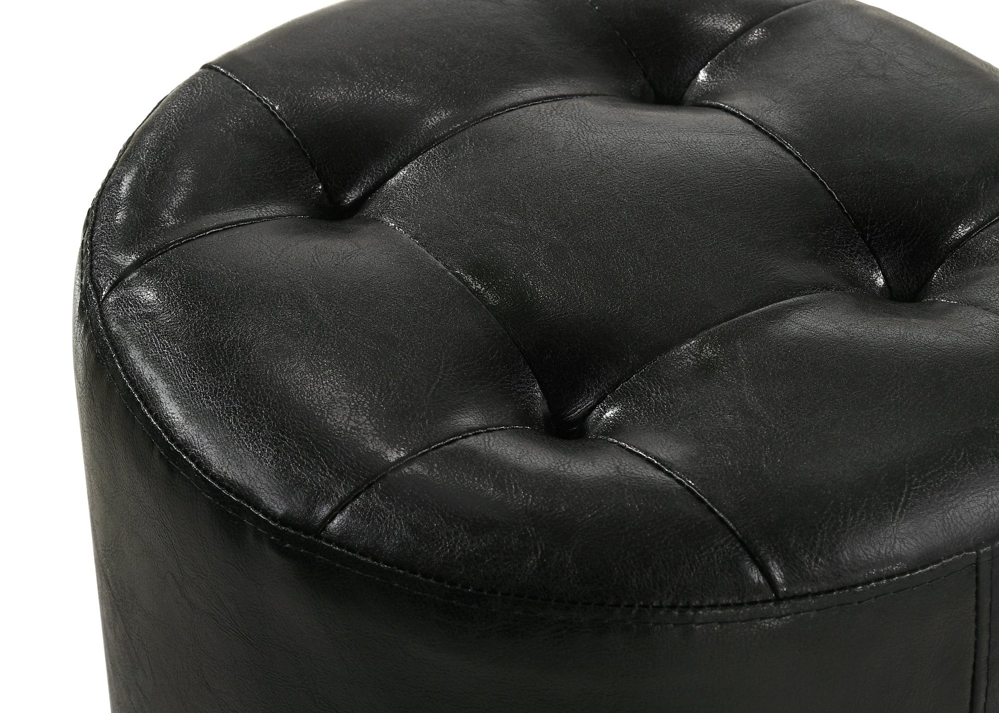 MORGAN ROUND SWIVEL STOOL BLACK