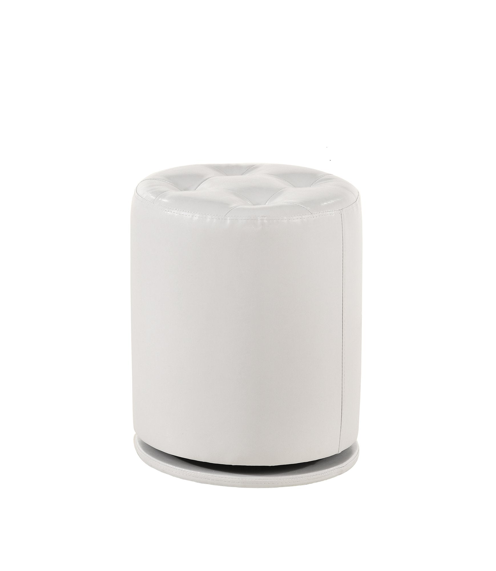 MORGAN ROUND SWIVEL STOOL WHITE