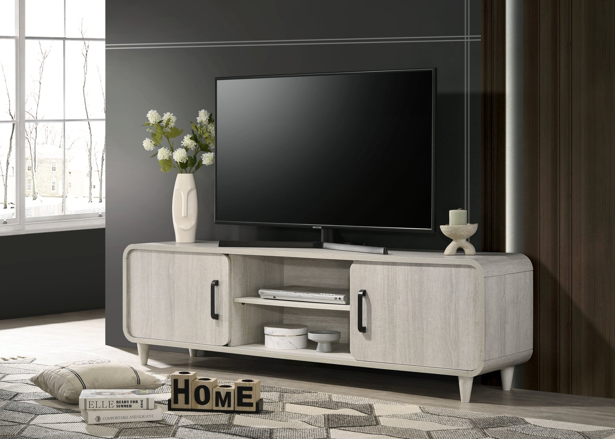 NYOMI TV STAND - WHITE