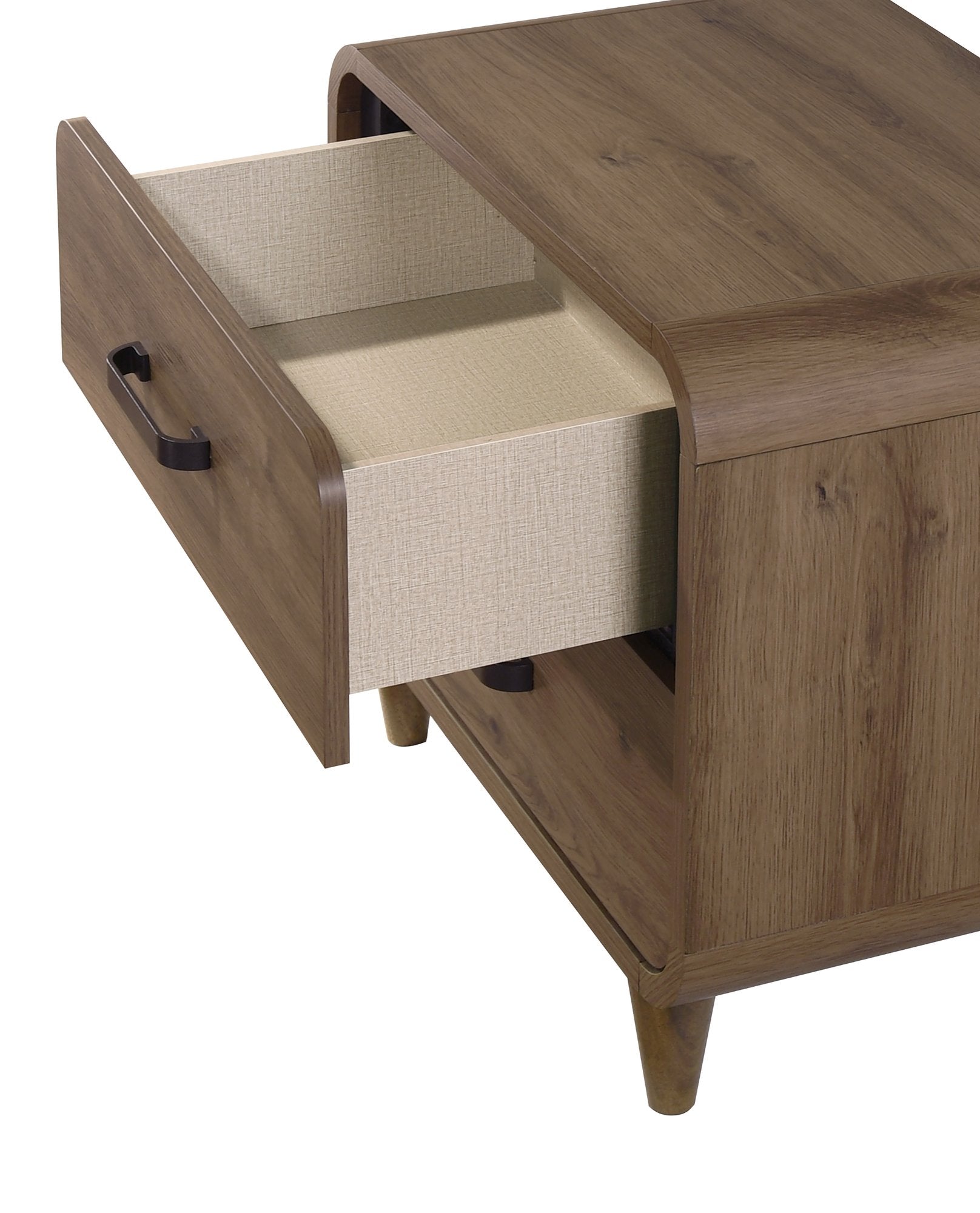 NYOMI NIGHT STAND - LIGHT BROWN