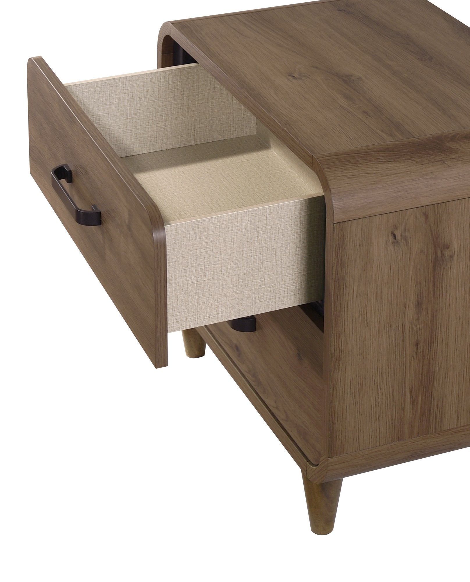 NYOMI NIGHT STAND - LIGHT BROWN