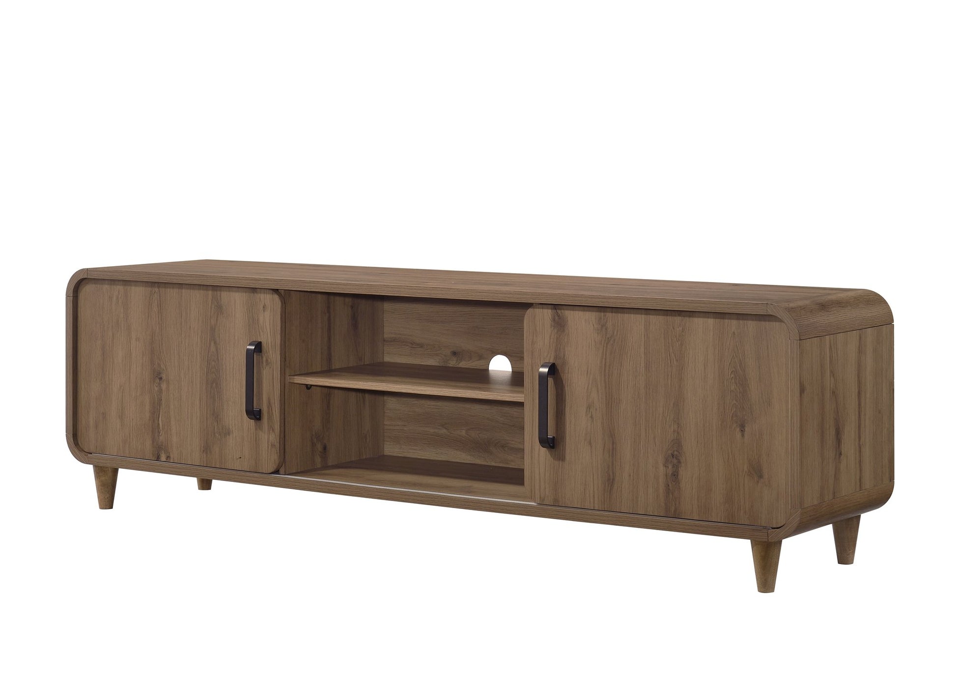 NYOMI TV STAND - LIGHT BROWN